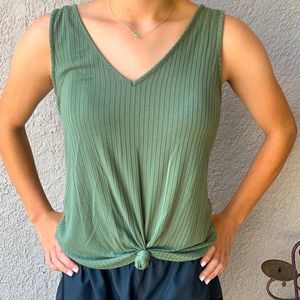 (2) Cute, Summer Juniors' Shirt with knotted detail at waist